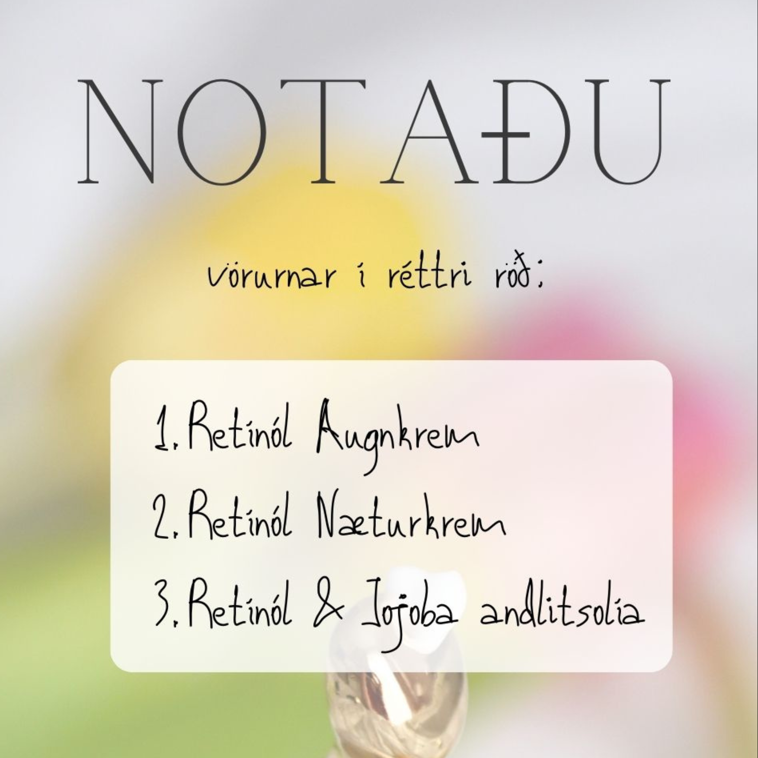 Retinol Nætur Rútína (3 vörur)