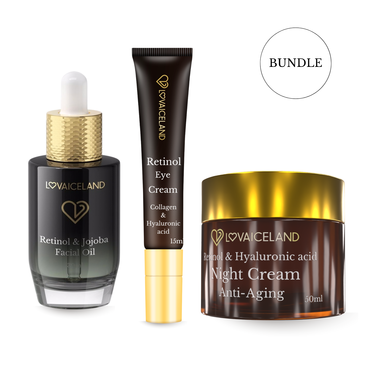 Retinol Nætur Rútína (3 vörur)